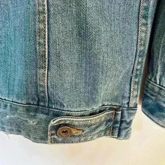 Art Class Denim Jacket with Embrace Your Inner Rose on back - Picture 7 of 7